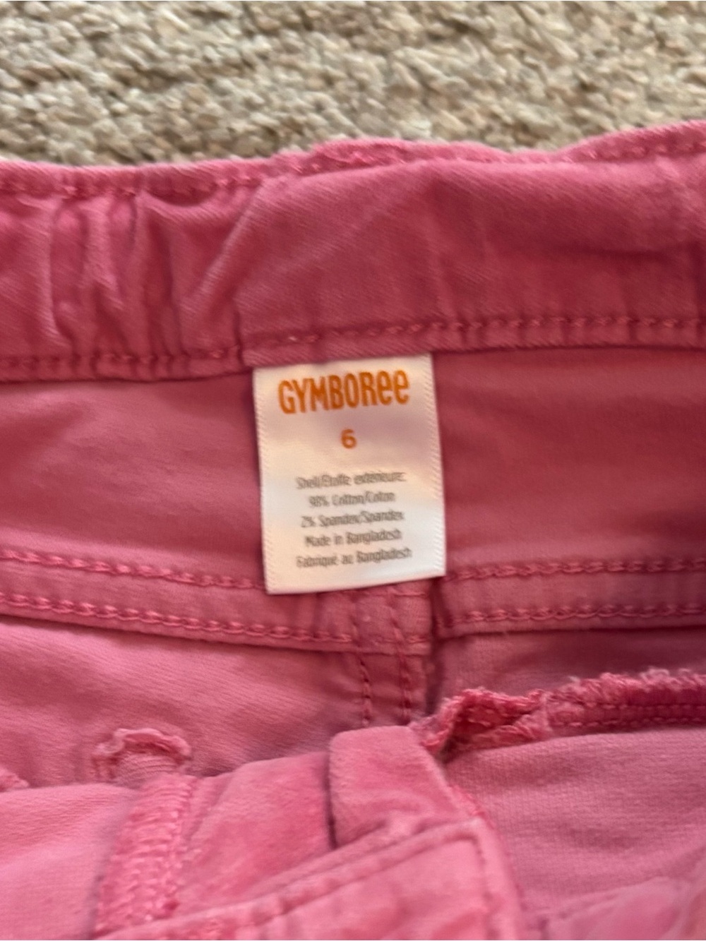 Two Pairs of Girls Gymboree Corduroy Bootcut Pants in Pink and Light Blue Size 6 - Picture 2 of 4